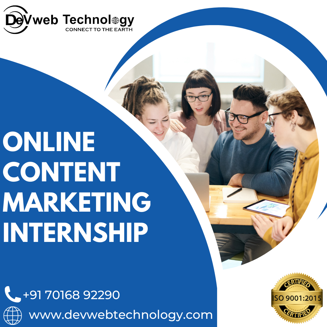 Online Content Marketing Internship Training at Best IT Company in Rajkot, Gujarat, India.